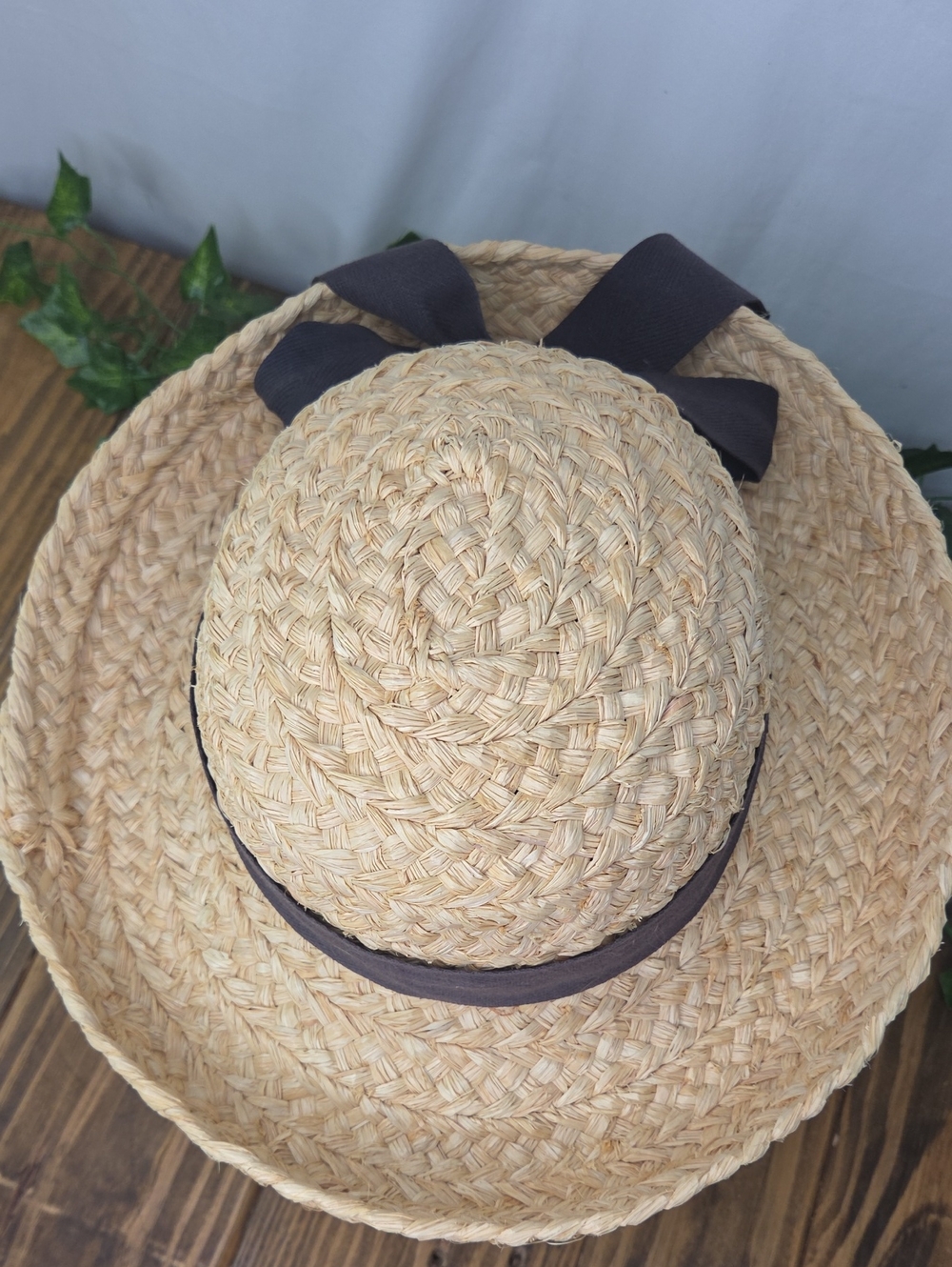 Helen Kaminski. Raffia Sun Hat with Black Band. Excellent Condition. OSFA - Picture 3 of 9